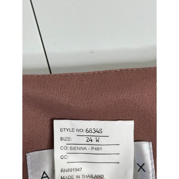 After Six NWT Sienna Pink Halter Neck Satin Chiffon Maxi Dress Formal Party 24W - Picture 6 of 7